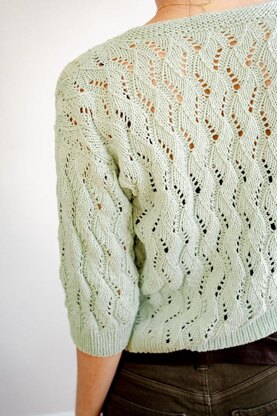 K962-Spring Mint Cropped Cardigan
