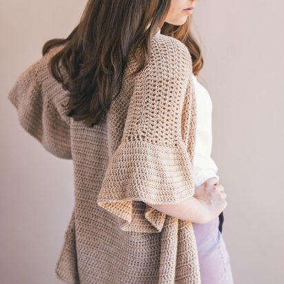 Crochet Ruffle Sleeve Cardigan