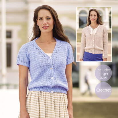 Long and Short Sleeved Cardigans in Sirdar Country Style 4Ply - 7887 - Downloadable PDF
