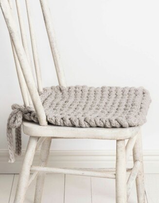 Champlin Chair Cushion in Blue Sky Fibers Woolstok Jumbo - 201902 - Downloadable PDF