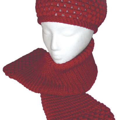 Raspberry Hat & Scarf to Crochet