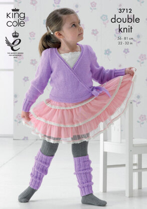 Ballet Cardigan and Leg Warmers in King Cole DK - 3712