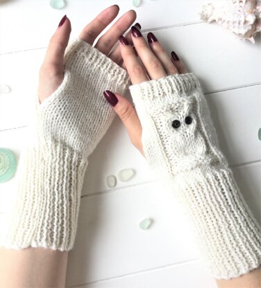 Summer Owl No Digit Mitts