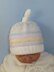 Baby Candy Stripe Topknot Beanie Hat