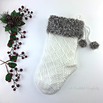 Diamonds & Fur Christmas Stocking