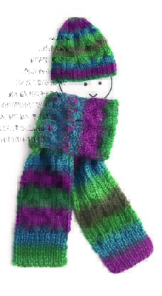 Poncho, Hat and Scarf in Rico Creative Glowworm Print - 620 - Downloadable PDF