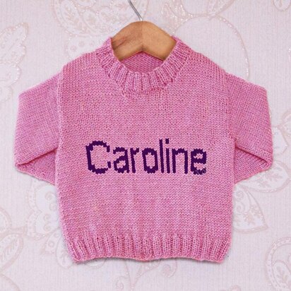 Intarsia - Caroline Moniker Chart - Childrens Sweater