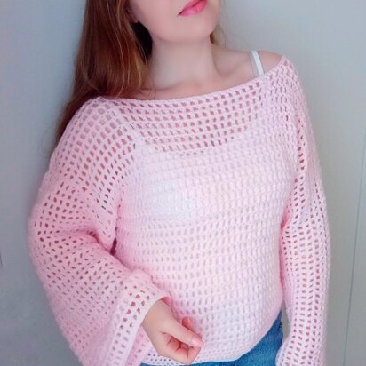 Crochet Summer Mesh Sweater Pattern