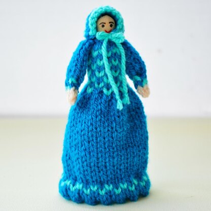 Queen Victoria Peg Doll Knitting Pattern - Free Knitting Pattern