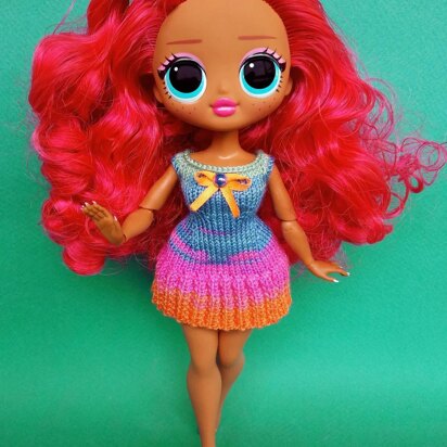 Pleated mini dress for LOL  dolls