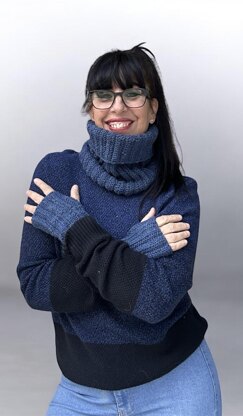 Cowl / Neckwarmer and Fingerless Gloves Set