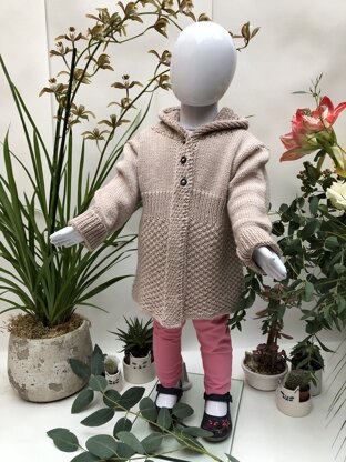 Mayfair Lane textured coat with hood - P114