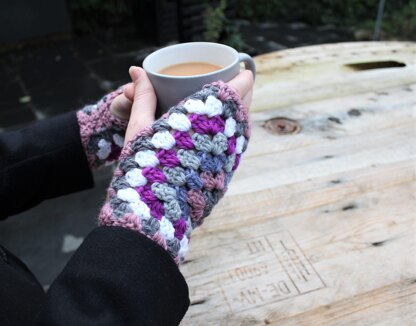 Granny Square Fingerless Gloves