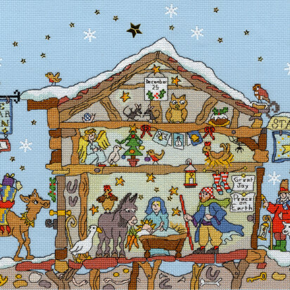 Bothy Threads Cut Thru' Nativity Cross Stitch Kit - 35cm x 28cm