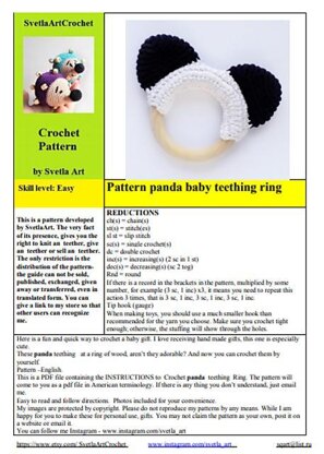 Panda teether