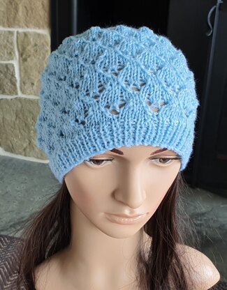 Mindy - lace stitch beanie