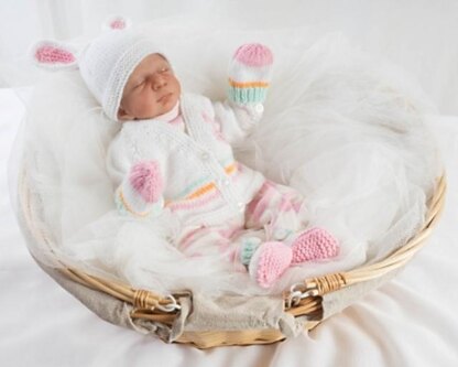 Premature baby bunny cardi set