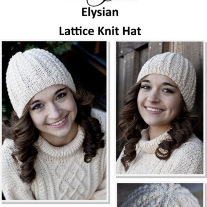 Lattice Knit Hat in Cascade Elysian - W557