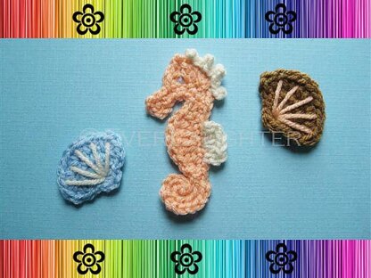 Seahorse and Seashell Applique