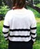 Sheer knit striped sweater