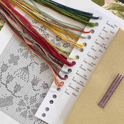 Historical Sampler Company Snail Birth Sampler Cross Stitch Kit - 16ct Aida - 25cm x 25cm