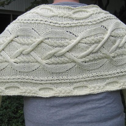 Warm Leitrim Aran Shawl