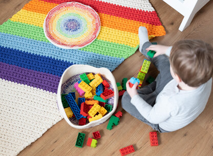 Rainbow Rug in Yarn and Colors Epic - YAC100062 - Downloadable PDF