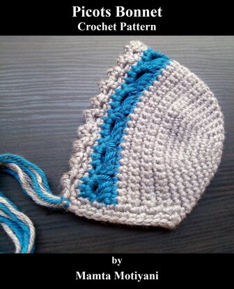 Picots Bonnet Hat | Crochet Pattern | Infant Size