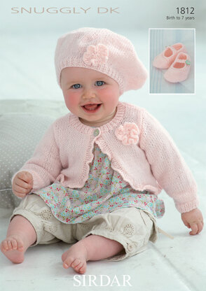 Cardi, Beret and Shoes in Sirdar Snuggly DK - 1812 - Downloadable PDF