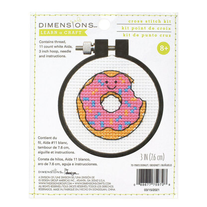 Dimensions Learn-A-Craft Donut Counted Cross Stitch Kit