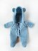 Knitted hooded jumpsuit for 7"/18 cm doll