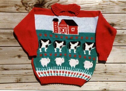 Country Farm Sweater - - Knit ePattern