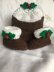 EASY DK KNITTING PATTERN CHRISTMAS PUDDING BABY HAT BOOTIES PREM NEWBORN 3 MTHS