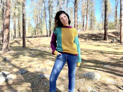 Apricity Color Block Sweater