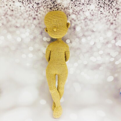 Doll body, crochet doll, amigurumi doll, doll body base Crochet pattern by  Oxana Tim