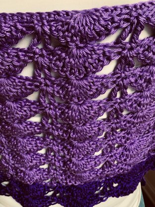 Purple Peacock Shawl