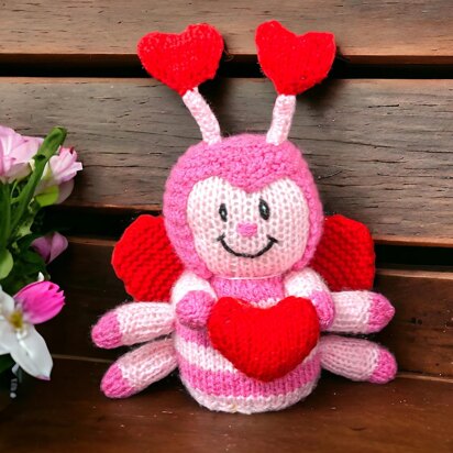 Valentine's Day Love Bug choc orange cover / toy - knitting pattern