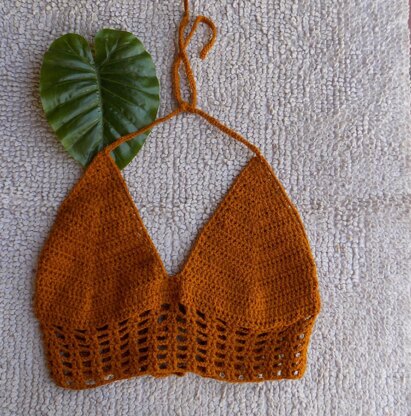 Simple crochet bralette, Marigold Bralette top Crochet pattern by Bobo  Stitches