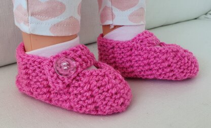 Tamika - Garter and lace stitch baby shoes