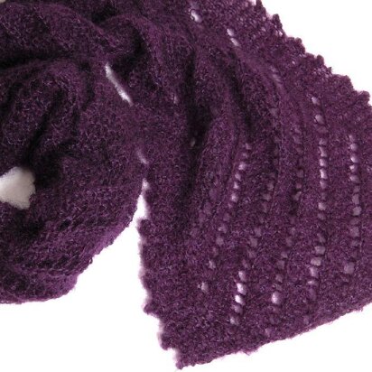 The Ridges - A Scarf with a Simple or Picot Fancy Edging