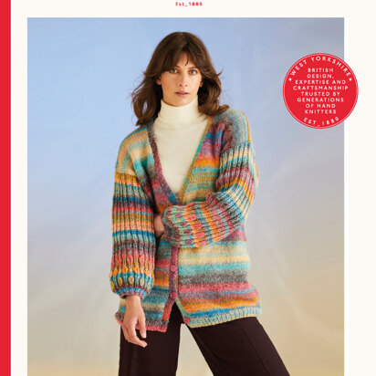 Coral Sleeve Cardigan In Sirdar Jewelspun With Wool Chunky - 10705P - Downloadable PDF