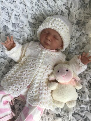 Lacy Cardi & Hat for preemies