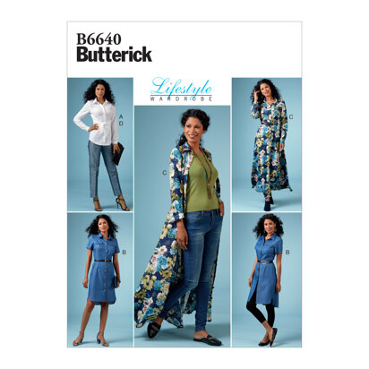 Butterick Misses'/Misses' Petite Top, Dress and Pants B6640 - Sewing Pattern