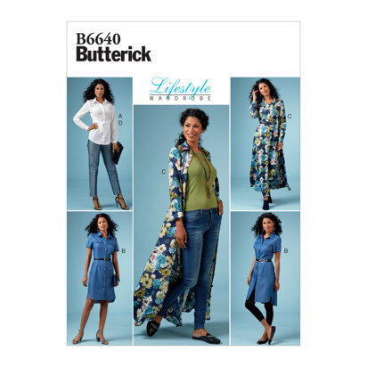 Butterick Top, Rock und Hose für Damen und kleine Damen B6640 - Schnittmuster