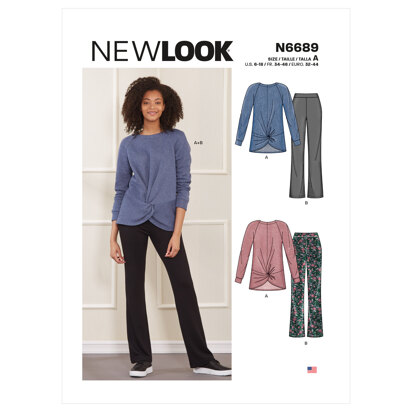 New Look N6689 Misses' Sportswear N6689 - Paper Pattern, Size A (6-8-10-12-14-16-18)