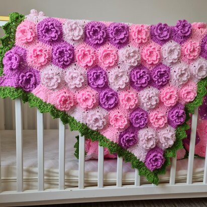 Summer Garden Flower Baby Blanket