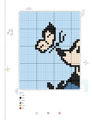Crochet eBook "Mouse Romance" - set of 2 kids blankets C2C corner to corner pattern - Mickey & Minnie Mouses in love