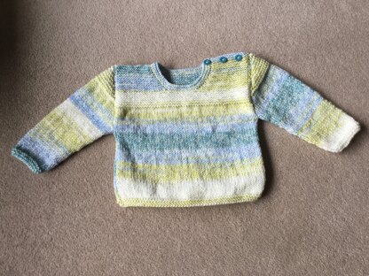 Green and blue jumper