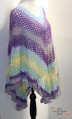 Mesh Over Brook Poncho