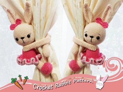 Rabbit Girl Curtain Tie back